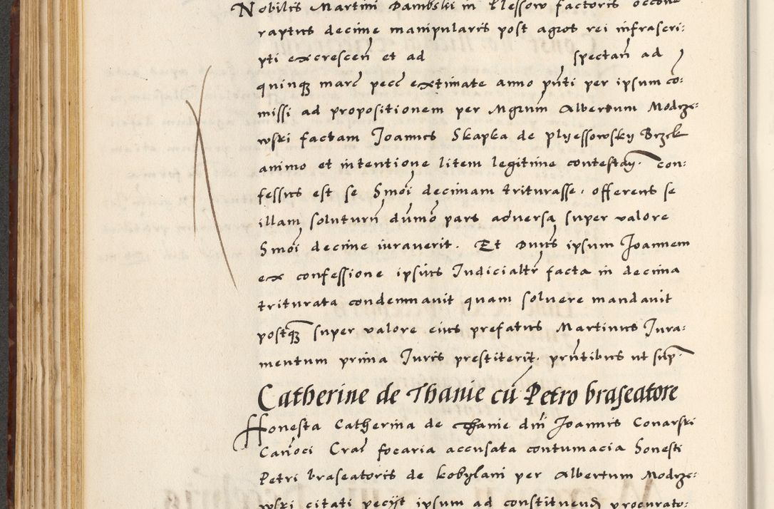 Zdjęcie nr 220 dla obiektu archiwalnego: [A]cta actorum causarum, sententiarum tam diffinitivarum quam interloquutoriarum, obligationum, constitutionum et contractuum coram reverendo patre domino Petro Porembski preposito Osvieczimensi, canonico et officiali generali Cracoviensi de anno Domini millesimo quingentesimo quinguagesimo primo, cuius indictio est nona, pontificatus sanctissimi in Christo patris et domini nostri domini Juliii divina providencia pape tercii, anno secundo, a die et mense infrascriptis feliciter continiantur