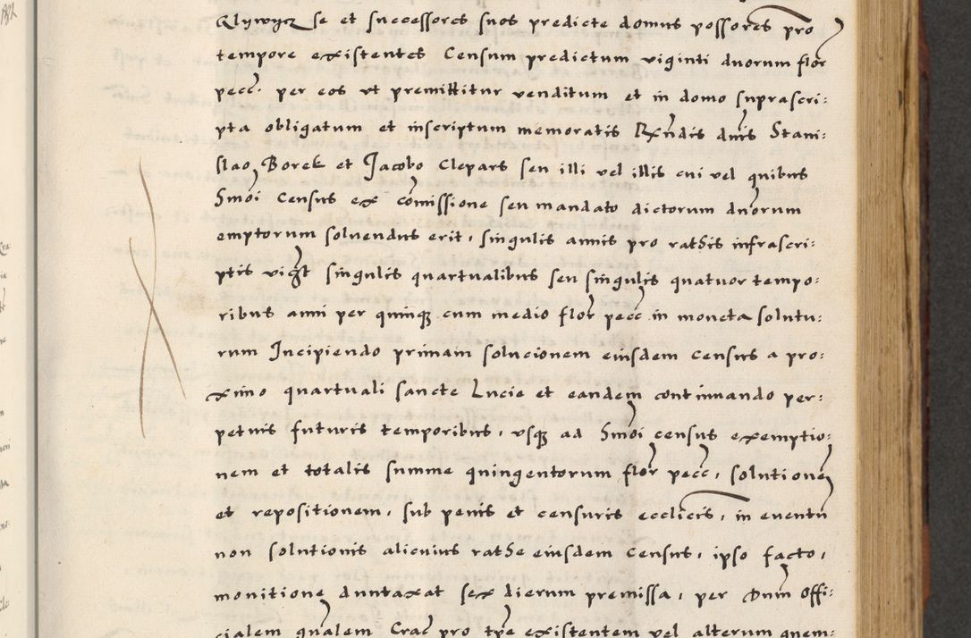 Zdjęcie nr 215 dla obiektu archiwalnego: [A]cta actorum causarum, sententiarum tam diffinitivarum quam interloquutoriarum, obligationum, constitutionum et contractuum coram reverendo patre domino Petro Porembski preposito Osvieczimensi, canonico et officiali generali Cracoviensi de anno Domini millesimo quingentesimo quinguagesimo primo, cuius indictio est nona, pontificatus sanctissimi in Christo patris et domini nostri domini Juliii divina providencia pape tercii, anno secundo, a die et mense infrascriptis feliciter continiantur
