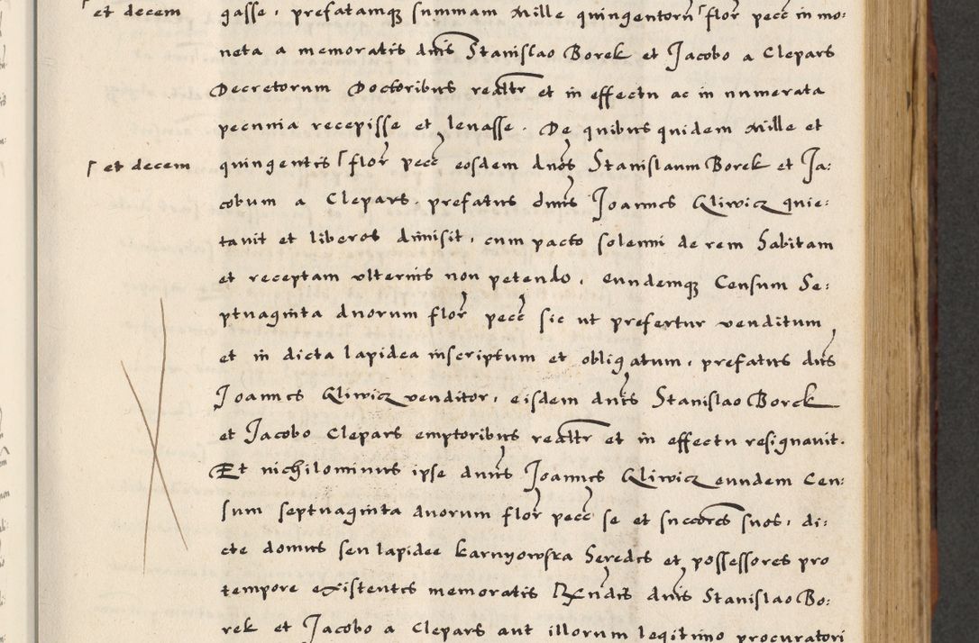 Zdjęcie nr 211 dla obiektu archiwalnego: [A]cta actorum causarum, sententiarum tam diffinitivarum quam interloquutoriarum, obligationum, constitutionum et contractuum coram reverendo patre domino Petro Porembski preposito Osvieczimensi, canonico et officiali generali Cracoviensi de anno Domini millesimo quingentesimo quinguagesimo primo, cuius indictio est nona, pontificatus sanctissimi in Christo patris et domini nostri domini Juliii divina providencia pape tercii, anno secundo, a die et mense infrascriptis feliciter continiantur