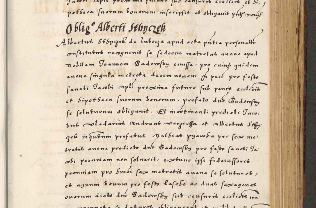 Zdjęcie nr 409 dla obiektu archiwalnego: [A]cta actorum causarum, sententiarum tam diffinitivarum quam interloquutoriarum, obligationum, constitutionum et contractuum coram reverendo patre domino Petro Porembski preposito Osvieczimensi, canonico et officiali generali Cracoviensi de anno Domini millesimo quingentesimo quinguagesimo primo, cuius indictio est nona, pontificatus sanctissimi in Christo patris et domini nostri domini Juliii divina providencia pape tercii, anno secundo, a die et mense infrascriptis feliciter continiantur