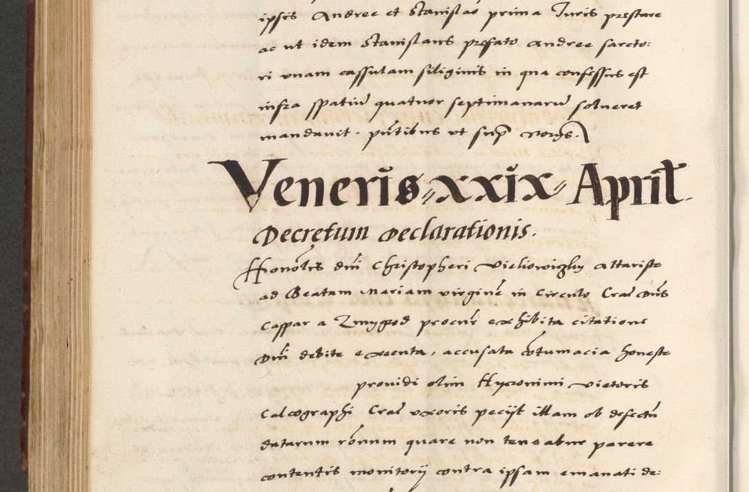 Zdjęcie nr 602 dla obiektu archiwalnego: [A]cta actorum causarum, sententiarum tam diffinitivarum quam interloquutoriarum, obligationum, constitutionum et contractuum coram reverendo patre domino Petro Porembski preposito Osvieczimensi, canonico et officiali generali Cracoviensi de anno Domini millesimo quingentesimo quinguagesimo primo, cuius indictio est nona, pontificatus sanctissimi in Christo patris et domini nostri domini Juliii divina providencia pape tercii, anno secundo, a die et mense infrascriptis feliciter continiantur