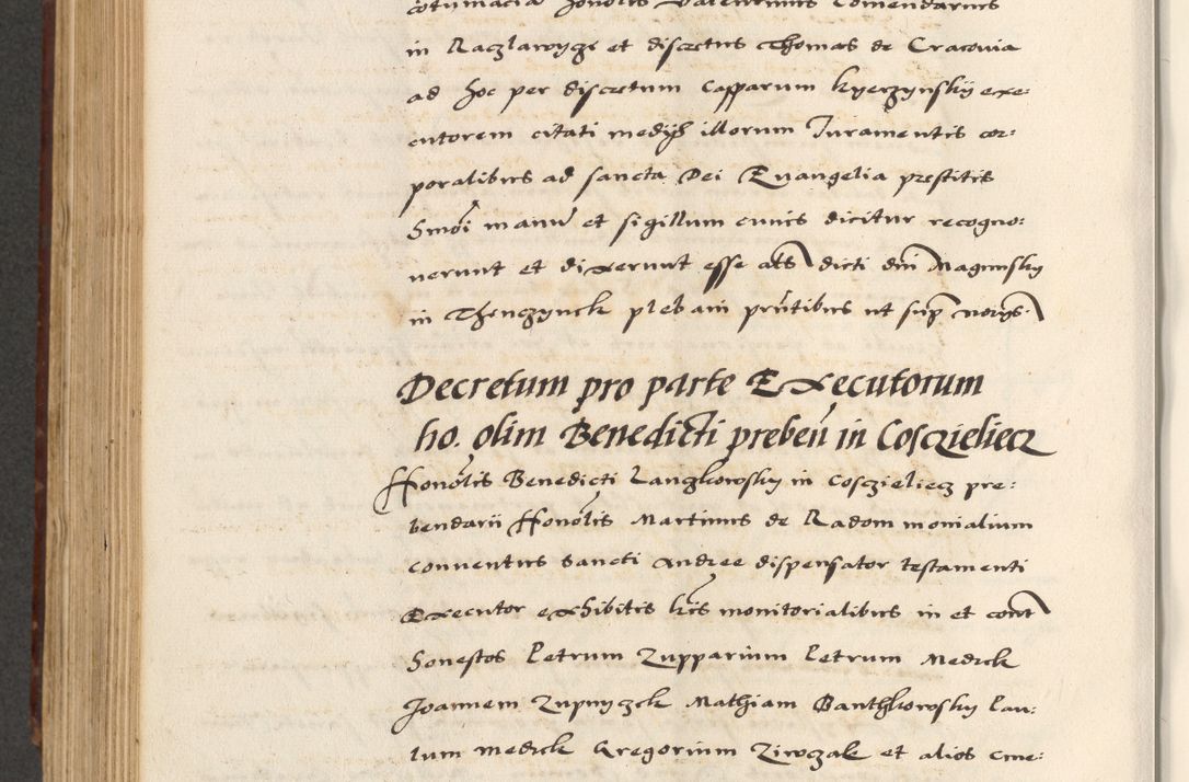 Zdjęcie nr 600 dla obiektu archiwalnego: [A]cta actorum causarum, sententiarum tam diffinitivarum quam interloquutoriarum, obligationum, constitutionum et contractuum coram reverendo patre domino Petro Porembski preposito Osvieczimensi, canonico et officiali generali Cracoviensi de anno Domini millesimo quingentesimo quinguagesimo primo, cuius indictio est nona, pontificatus sanctissimi in Christo patris et domini nostri domini Juliii divina providencia pape tercii, anno secundo, a die et mense infrascriptis feliciter continiantur