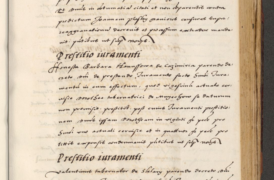 Zdjęcie nr 593 dla obiektu archiwalnego: [A]cta actorum causarum, sententiarum tam diffinitivarum quam interloquutoriarum, obligationum, constitutionum et contractuum coram reverendo patre domino Petro Porembski preposito Osvieczimensi, canonico et officiali generali Cracoviensi de anno Domini millesimo quingentesimo quinguagesimo primo, cuius indictio est nona, pontificatus sanctissimi in Christo patris et domini nostri domini Juliii divina providencia pape tercii, anno secundo, a die et mense infrascriptis feliciter continiantur