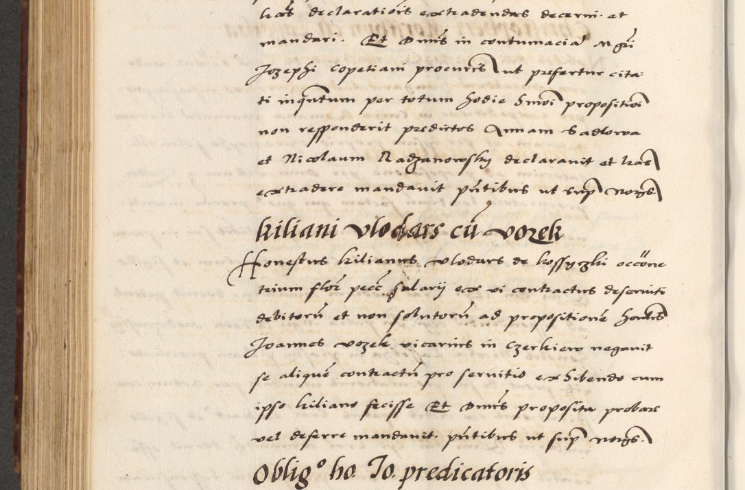 Zdjęcie nr 592 dla obiektu archiwalnego: [A]cta actorum causarum, sententiarum tam diffinitivarum quam interloquutoriarum, obligationum, constitutionum et contractuum coram reverendo patre domino Petro Porembski preposito Osvieczimensi, canonico et officiali generali Cracoviensi de anno Domini millesimo quingentesimo quinguagesimo primo, cuius indictio est nona, pontificatus sanctissimi in Christo patris et domini nostri domini Juliii divina providencia pape tercii, anno secundo, a die et mense infrascriptis feliciter continiantur