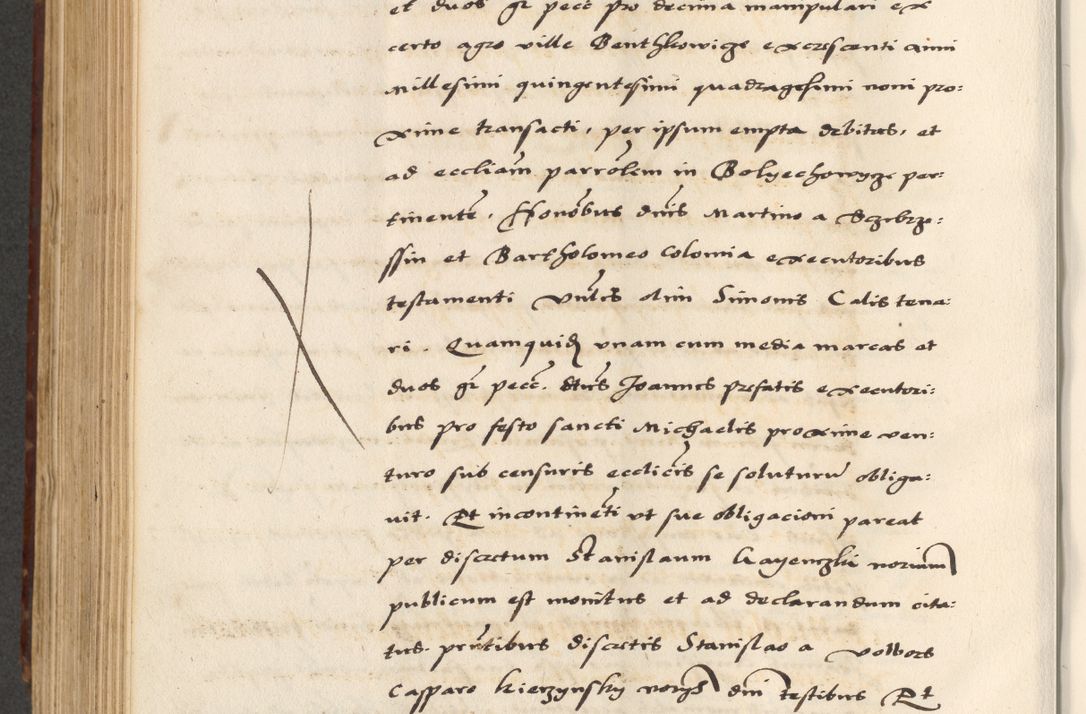 Zdjęcie nr 588 dla obiektu archiwalnego: [A]cta actorum causarum, sententiarum tam diffinitivarum quam interloquutoriarum, obligationum, constitutionum et contractuum coram reverendo patre domino Petro Porembski preposito Osvieczimensi, canonico et officiali generali Cracoviensi de anno Domini millesimo quingentesimo quinguagesimo primo, cuius indictio est nona, pontificatus sanctissimi in Christo patris et domini nostri domini Juliii divina providencia pape tercii, anno secundo, a die et mense infrascriptis feliciter continiantur
