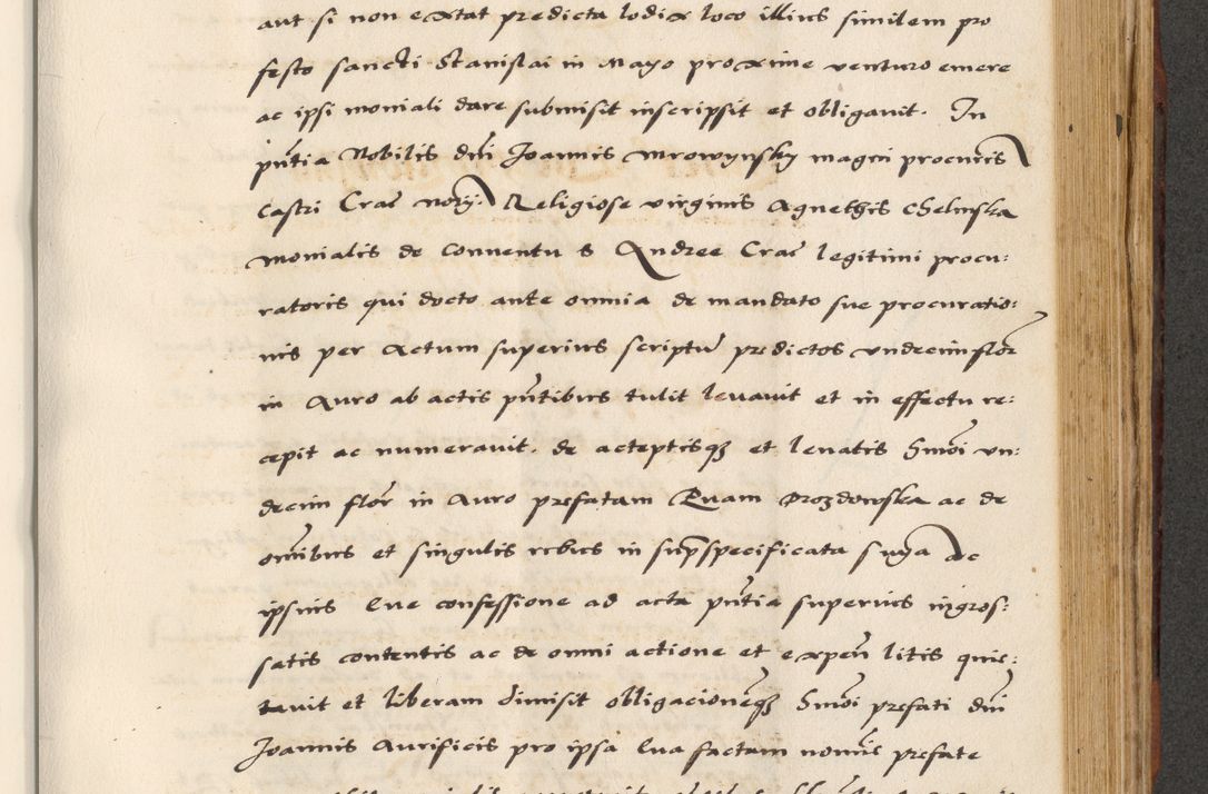 Zdjęcie nr 587 dla obiektu archiwalnego: [A]cta actorum causarum, sententiarum tam diffinitivarum quam interloquutoriarum, obligationum, constitutionum et contractuum coram reverendo patre domino Petro Porembski preposito Osvieczimensi, canonico et officiali generali Cracoviensi de anno Domini millesimo quingentesimo quinguagesimo primo, cuius indictio est nona, pontificatus sanctissimi in Christo patris et domini nostri domini Juliii divina providencia pape tercii, anno secundo, a die et mense infrascriptis feliciter continiantur