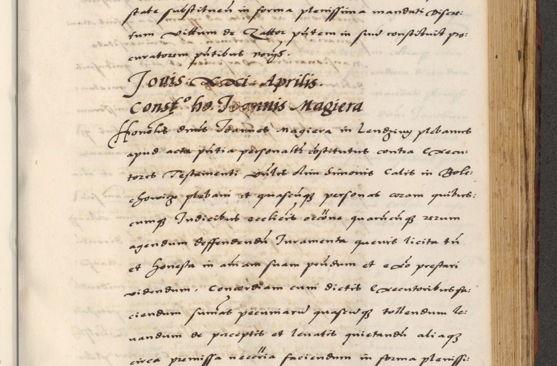 Zdjęcie nr 581 dla obiektu archiwalnego: [A]cta actorum causarum, sententiarum tam diffinitivarum quam interloquutoriarum, obligationum, constitutionum et contractuum coram reverendo patre domino Petro Porembski preposito Osvieczimensi, canonico et officiali generali Cracoviensi de anno Domini millesimo quingentesimo quinguagesimo primo, cuius indictio est nona, pontificatus sanctissimi in Christo patris et domini nostri domini Juliii divina providencia pape tercii, anno secundo, a die et mense infrascriptis feliciter continiantur