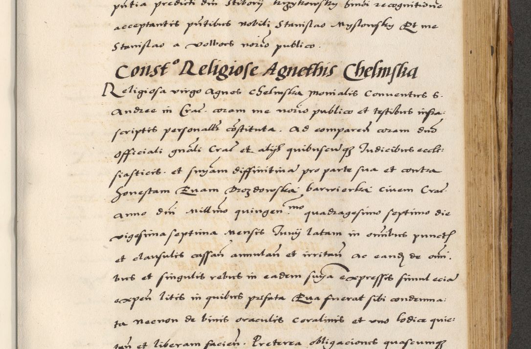 Zdjęcie nr 585 dla obiektu archiwalnego: [A]cta actorum causarum, sententiarum tam diffinitivarum quam interloquutoriarum, obligationum, constitutionum et contractuum coram reverendo patre domino Petro Porembski preposito Osvieczimensi, canonico et officiali generali Cracoviensi de anno Domini millesimo quingentesimo quinguagesimo primo, cuius indictio est nona, pontificatus sanctissimi in Christo patris et domini nostri domini Juliii divina providencia pape tercii, anno secundo, a die et mense infrascriptis feliciter continiantur