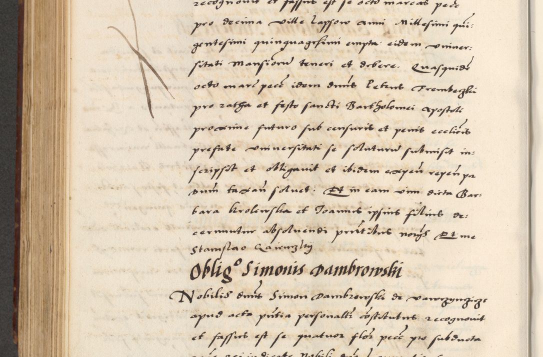 Zdjęcie nr 574 dla obiektu archiwalnego: [A]cta actorum causarum, sententiarum tam diffinitivarum quam interloquutoriarum, obligationum, constitutionum et contractuum coram reverendo patre domino Petro Porembski preposito Osvieczimensi, canonico et officiali generali Cracoviensi de anno Domini millesimo quingentesimo quinguagesimo primo, cuius indictio est nona, pontificatus sanctissimi in Christo patris et domini nostri domini Juliii divina providencia pape tercii, anno secundo, a die et mense infrascriptis feliciter continiantur