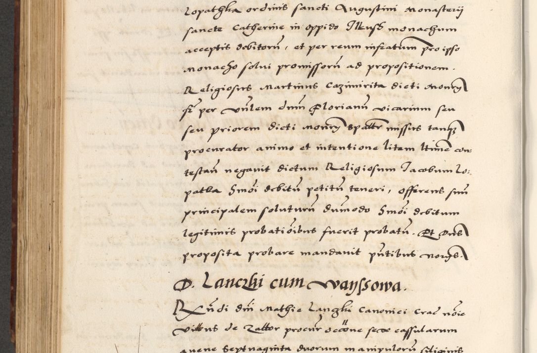 Zdjęcie nr 562 dla obiektu archiwalnego: [A]cta actorum causarum, sententiarum tam diffinitivarum quam interloquutoriarum, obligationum, constitutionum et contractuum coram reverendo patre domino Petro Porembski preposito Osvieczimensi, canonico et officiali generali Cracoviensi de anno Domini millesimo quingentesimo quinguagesimo primo, cuius indictio est nona, pontificatus sanctissimi in Christo patris et domini nostri domini Juliii divina providencia pape tercii, anno secundo, a die et mense infrascriptis feliciter continiantur