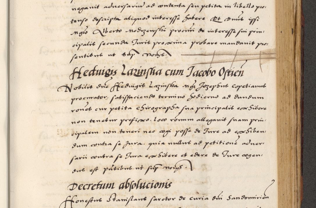 Zdjęcie nr 561 dla obiektu archiwalnego: [A]cta actorum causarum, sententiarum tam diffinitivarum quam interloquutoriarum, obligationum, constitutionum et contractuum coram reverendo patre domino Petro Porembski preposito Osvieczimensi, canonico et officiali generali Cracoviensi de anno Domini millesimo quingentesimo quinguagesimo primo, cuius indictio est nona, pontificatus sanctissimi in Christo patris et domini nostri domini Juliii divina providencia pape tercii, anno secundo, a die et mense infrascriptis feliciter continiantur