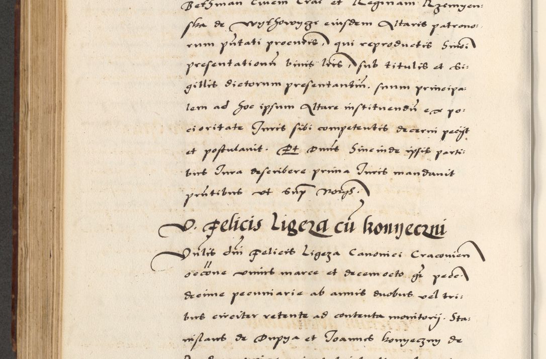 Zdjęcie nr 560 dla obiektu archiwalnego: [A]cta actorum causarum, sententiarum tam diffinitivarum quam interloquutoriarum, obligationum, constitutionum et contractuum coram reverendo patre domino Petro Porembski preposito Osvieczimensi, canonico et officiali generali Cracoviensi de anno Domini millesimo quingentesimo quinguagesimo primo, cuius indictio est nona, pontificatus sanctissimi in Christo patris et domini nostri domini Juliii divina providencia pape tercii, anno secundo, a die et mense infrascriptis feliciter continiantur