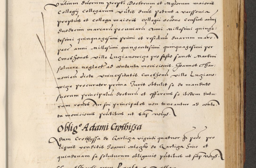 Zdjęcie nr 559 dla obiektu archiwalnego: [A]cta actorum causarum, sententiarum tam diffinitivarum quam interloquutoriarum, obligationum, constitutionum et contractuum coram reverendo patre domino Petro Porembski preposito Osvieczimensi, canonico et officiali generali Cracoviensi de anno Domini millesimo quingentesimo quinguagesimo primo, cuius indictio est nona, pontificatus sanctissimi in Christo patris et domini nostri domini Juliii divina providencia pape tercii, anno secundo, a die et mense infrascriptis feliciter continiantur