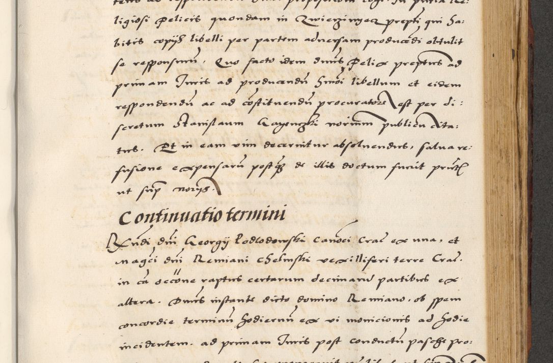 Zdjęcie nr 557 dla obiektu archiwalnego: [A]cta actorum causarum, sententiarum tam diffinitivarum quam interloquutoriarum, obligationum, constitutionum et contractuum coram reverendo patre domino Petro Porembski preposito Osvieczimensi, canonico et officiali generali Cracoviensi de anno Domini millesimo quingentesimo quinguagesimo primo, cuius indictio est nona, pontificatus sanctissimi in Christo patris et domini nostri domini Juliii divina providencia pape tercii, anno secundo, a die et mense infrascriptis feliciter continiantur