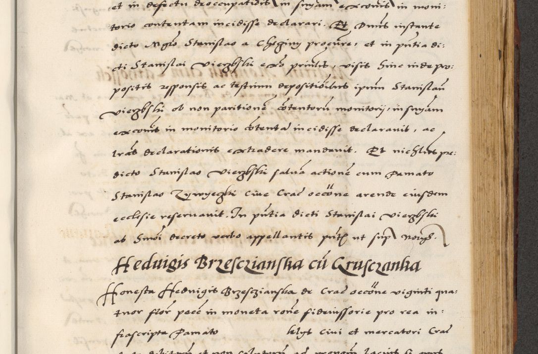 Zdjęcie nr 555 dla obiektu archiwalnego: [A]cta actorum causarum, sententiarum tam diffinitivarum quam interloquutoriarum, obligationum, constitutionum et contractuum coram reverendo patre domino Petro Porembski preposito Osvieczimensi, canonico et officiali generali Cracoviensi de anno Domini millesimo quingentesimo quinguagesimo primo, cuius indictio est nona, pontificatus sanctissimi in Christo patris et domini nostri domini Juliii divina providencia pape tercii, anno secundo, a die et mense infrascriptis feliciter continiantur