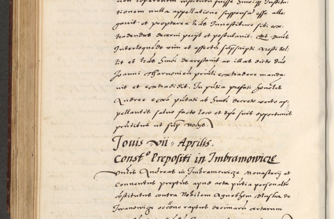 Zdjęcie nr 548 dla obiektu archiwalnego: [A]cta actorum causarum, sententiarum tam diffinitivarum quam interloquutoriarum, obligationum, constitutionum et contractuum coram reverendo patre domino Petro Porembski preposito Osvieczimensi, canonico et officiali generali Cracoviensi de anno Domini millesimo quingentesimo quinguagesimo primo, cuius indictio est nona, pontificatus sanctissimi in Christo patris et domini nostri domini Juliii divina providencia pape tercii, anno secundo, a die et mense infrascriptis feliciter continiantur
