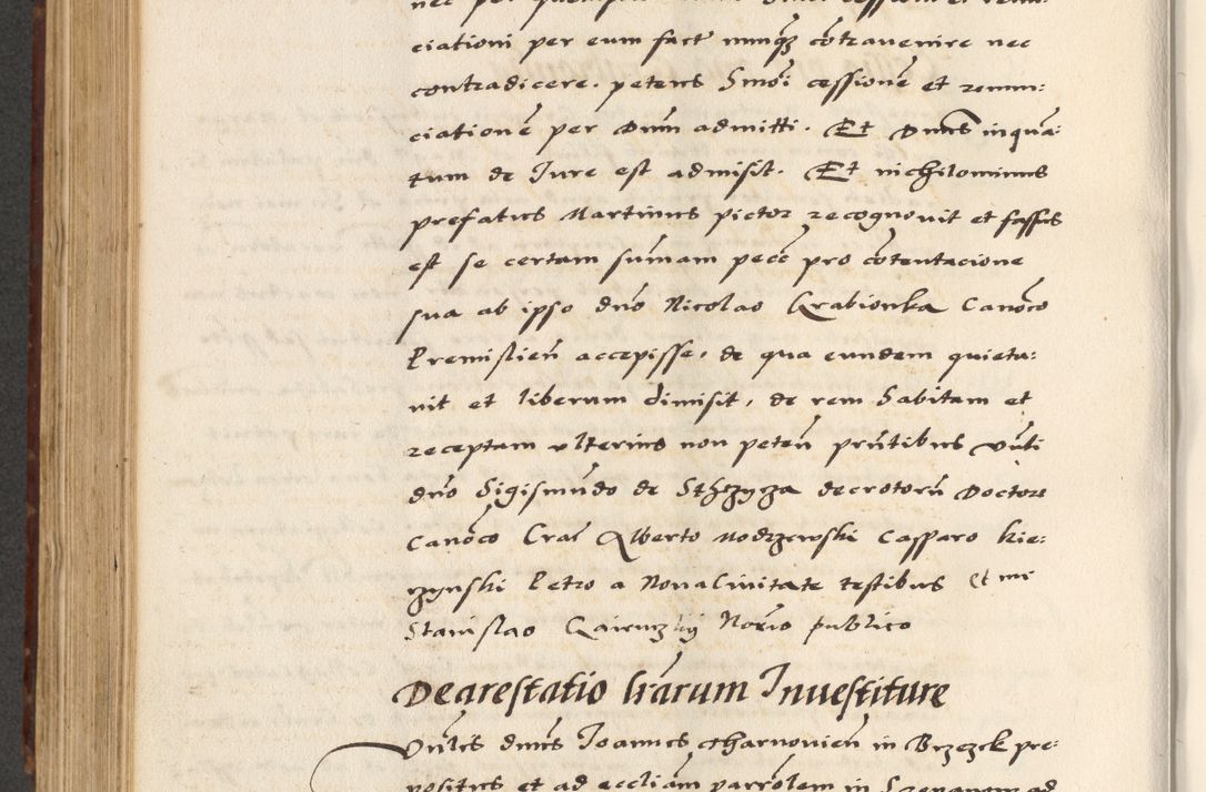 Zdjęcie nr 546 dla obiektu archiwalnego: [A]cta actorum causarum, sententiarum tam diffinitivarum quam interloquutoriarum, obligationum, constitutionum et contractuum coram reverendo patre domino Petro Porembski preposito Osvieczimensi, canonico et officiali generali Cracoviensi de anno Domini millesimo quingentesimo quinguagesimo primo, cuius indictio est nona, pontificatus sanctissimi in Christo patris et domini nostri domini Juliii divina providencia pape tercii, anno secundo, a die et mense infrascriptis feliciter continiantur