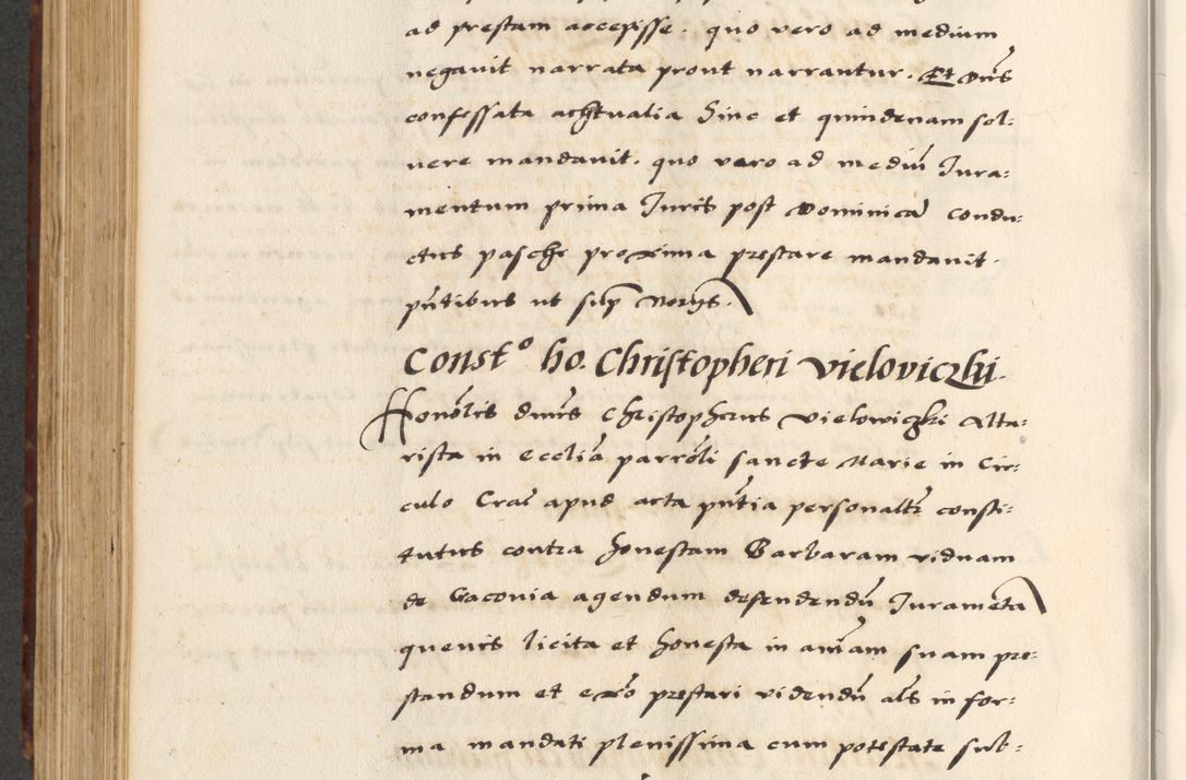 Zdjęcie nr 544 dla obiektu archiwalnego: [A]cta actorum causarum, sententiarum tam diffinitivarum quam interloquutoriarum, obligationum, constitutionum et contractuum coram reverendo patre domino Petro Porembski preposito Osvieczimensi, canonico et officiali generali Cracoviensi de anno Domini millesimo quingentesimo quinguagesimo primo, cuius indictio est nona, pontificatus sanctissimi in Christo patris et domini nostri domini Juliii divina providencia pape tercii, anno secundo, a die et mense infrascriptis feliciter continiantur