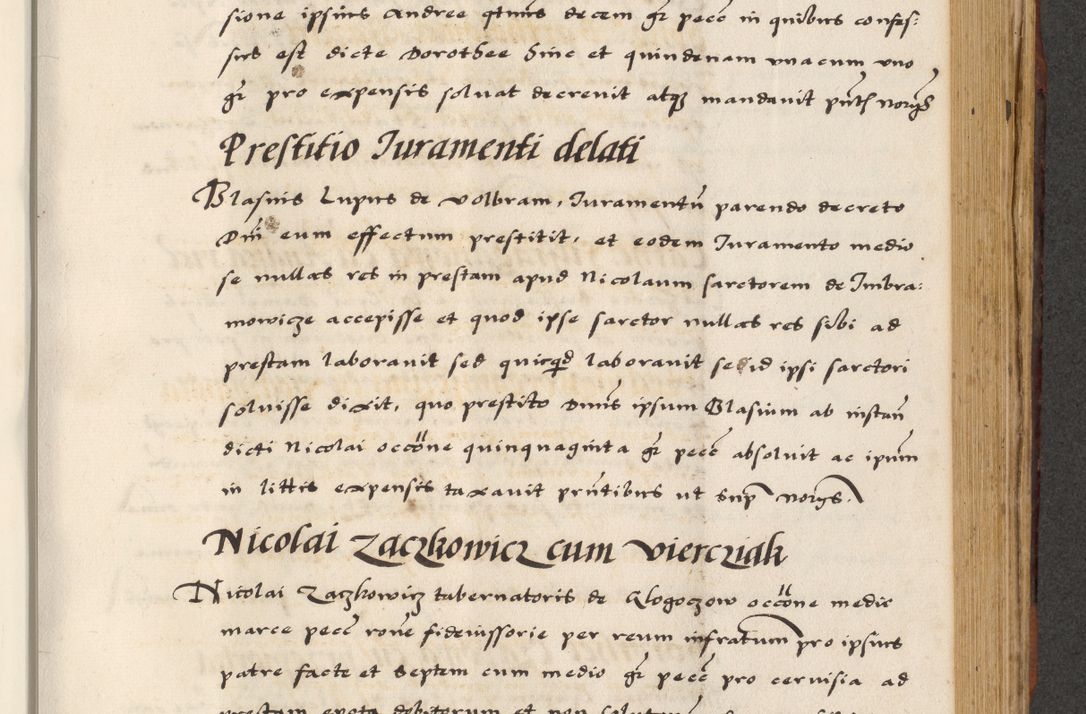 Zdjęcie nr 541 dla obiektu archiwalnego: [A]cta actorum causarum, sententiarum tam diffinitivarum quam interloquutoriarum, obligationum, constitutionum et contractuum coram reverendo patre domino Petro Porembski preposito Osvieczimensi, canonico et officiali generali Cracoviensi de anno Domini millesimo quingentesimo quinguagesimo primo, cuius indictio est nona, pontificatus sanctissimi in Christo patris et domini nostri domini Juliii divina providencia pape tercii, anno secundo, a die et mense infrascriptis feliciter continiantur