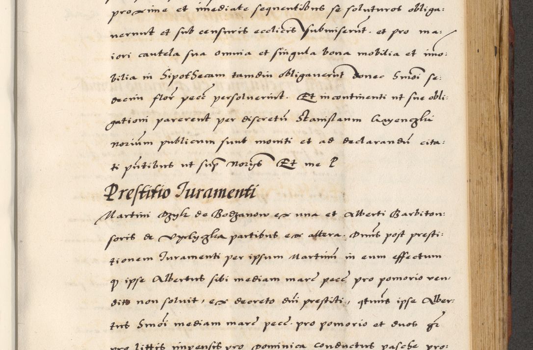 Zdjęcie nr 537 dla obiektu archiwalnego: [A]cta actorum causarum, sententiarum tam diffinitivarum quam interloquutoriarum, obligationum, constitutionum et contractuum coram reverendo patre domino Petro Porembski preposito Osvieczimensi, canonico et officiali generali Cracoviensi de anno Domini millesimo quingentesimo quinguagesimo primo, cuius indictio est nona, pontificatus sanctissimi in Christo patris et domini nostri domini Juliii divina providencia pape tercii, anno secundo, a die et mense infrascriptis feliciter continiantur