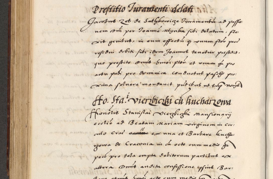 Zdjęcie nr 536 dla obiektu archiwalnego: [A]cta actorum causarum, sententiarum tam diffinitivarum quam interloquutoriarum, obligationum, constitutionum et contractuum coram reverendo patre domino Petro Porembski preposito Osvieczimensi, canonico et officiali generali Cracoviensi de anno Domini millesimo quingentesimo quinguagesimo primo, cuius indictio est nona, pontificatus sanctissimi in Christo patris et domini nostri domini Juliii divina providencia pape tercii, anno secundo, a die et mense infrascriptis feliciter continiantur