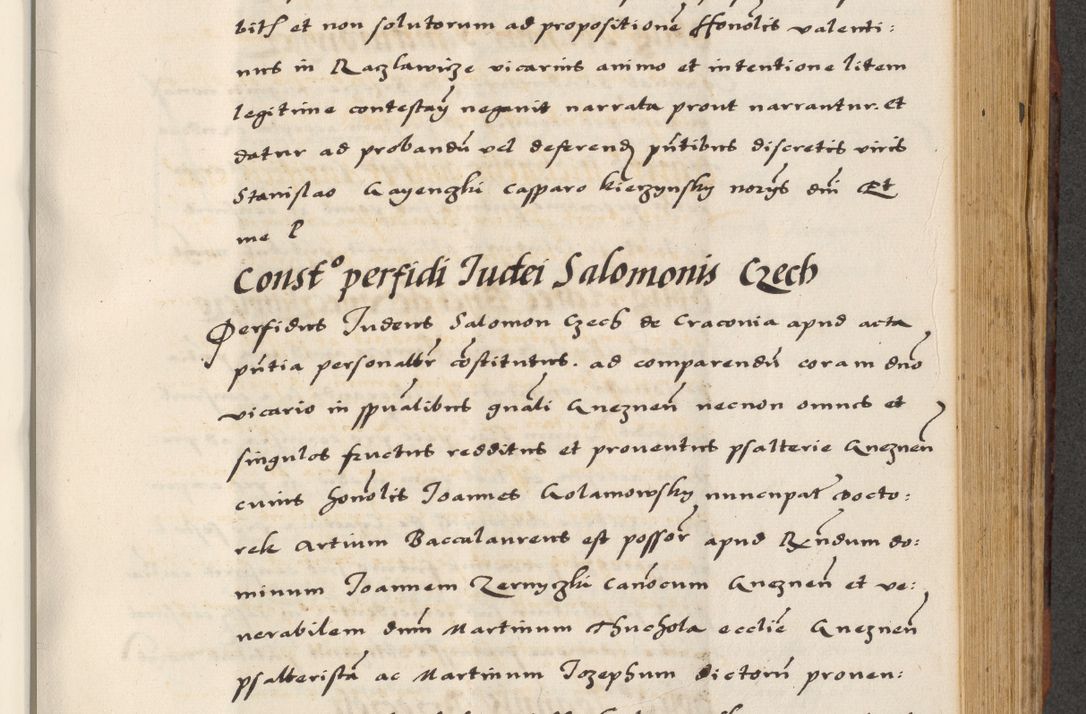 Zdjęcie nr 529 dla obiektu archiwalnego: [A]cta actorum causarum, sententiarum tam diffinitivarum quam interloquutoriarum, obligationum, constitutionum et contractuum coram reverendo patre domino Petro Porembski preposito Osvieczimensi, canonico et officiali generali Cracoviensi de anno Domini millesimo quingentesimo quinguagesimo primo, cuius indictio est nona, pontificatus sanctissimi in Christo patris et domini nostri domini Juliii divina providencia pape tercii, anno secundo, a die et mense infrascriptis feliciter continiantur