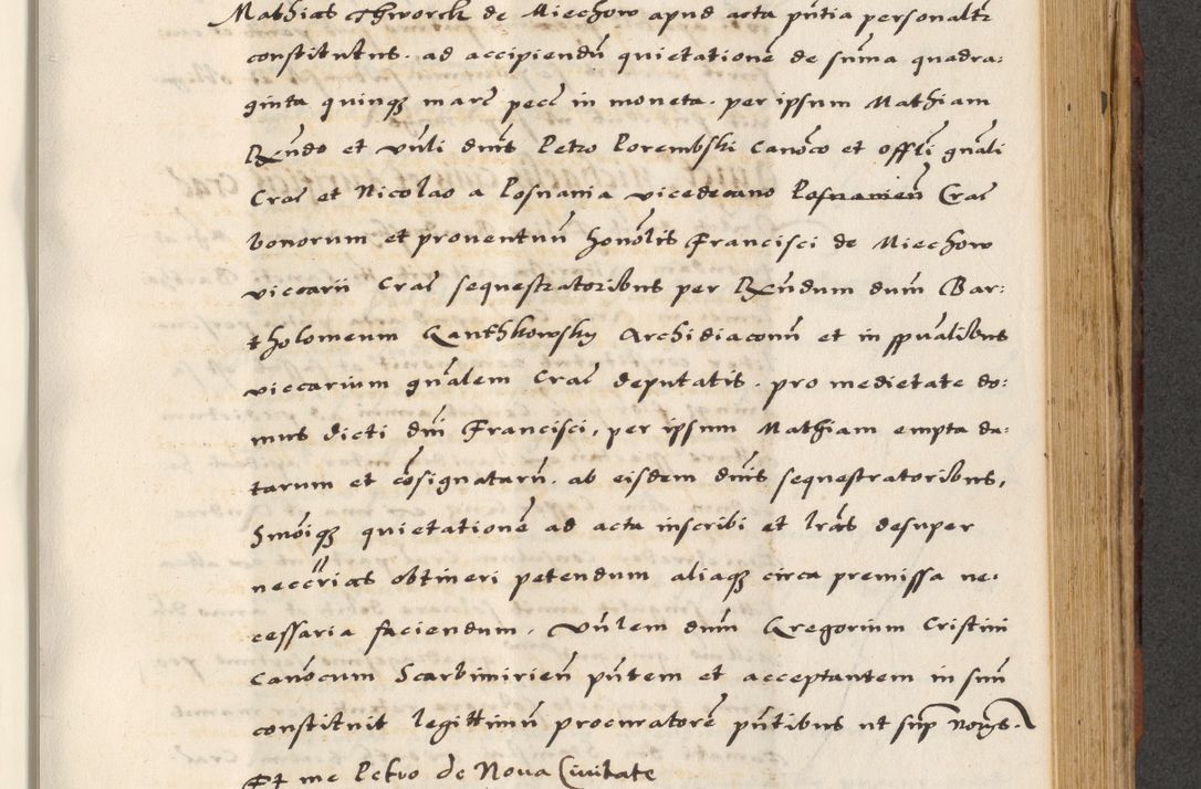 Zdjęcie nr 527 dla obiektu archiwalnego: [A]cta actorum causarum, sententiarum tam diffinitivarum quam interloquutoriarum, obligationum, constitutionum et contractuum coram reverendo patre domino Petro Porembski preposito Osvieczimensi, canonico et officiali generali Cracoviensi de anno Domini millesimo quingentesimo quinguagesimo primo, cuius indictio est nona, pontificatus sanctissimi in Christo patris et domini nostri domini Juliii divina providencia pape tercii, anno secundo, a die et mense infrascriptis feliciter continiantur