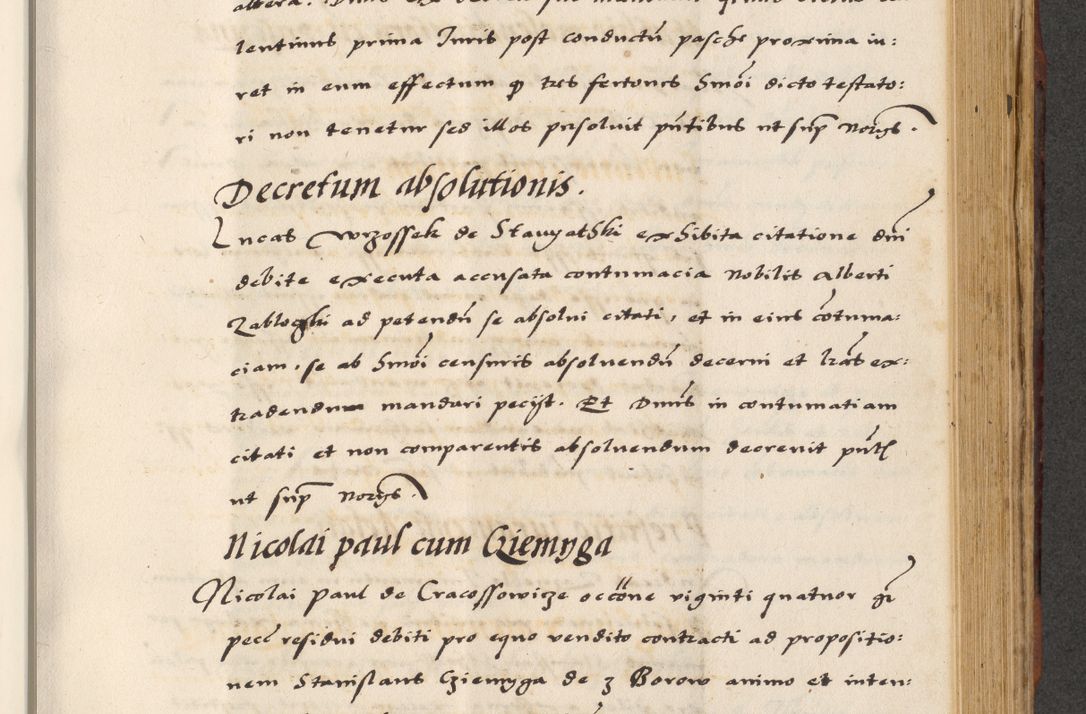 Zdjęcie nr 521 dla obiektu archiwalnego: [A]cta actorum causarum, sententiarum tam diffinitivarum quam interloquutoriarum, obligationum, constitutionum et contractuum coram reverendo patre domino Petro Porembski preposito Osvieczimensi, canonico et officiali generali Cracoviensi de anno Domini millesimo quingentesimo quinguagesimo primo, cuius indictio est nona, pontificatus sanctissimi in Christo patris et domini nostri domini Juliii divina providencia pape tercii, anno secundo, a die et mense infrascriptis feliciter continiantur
