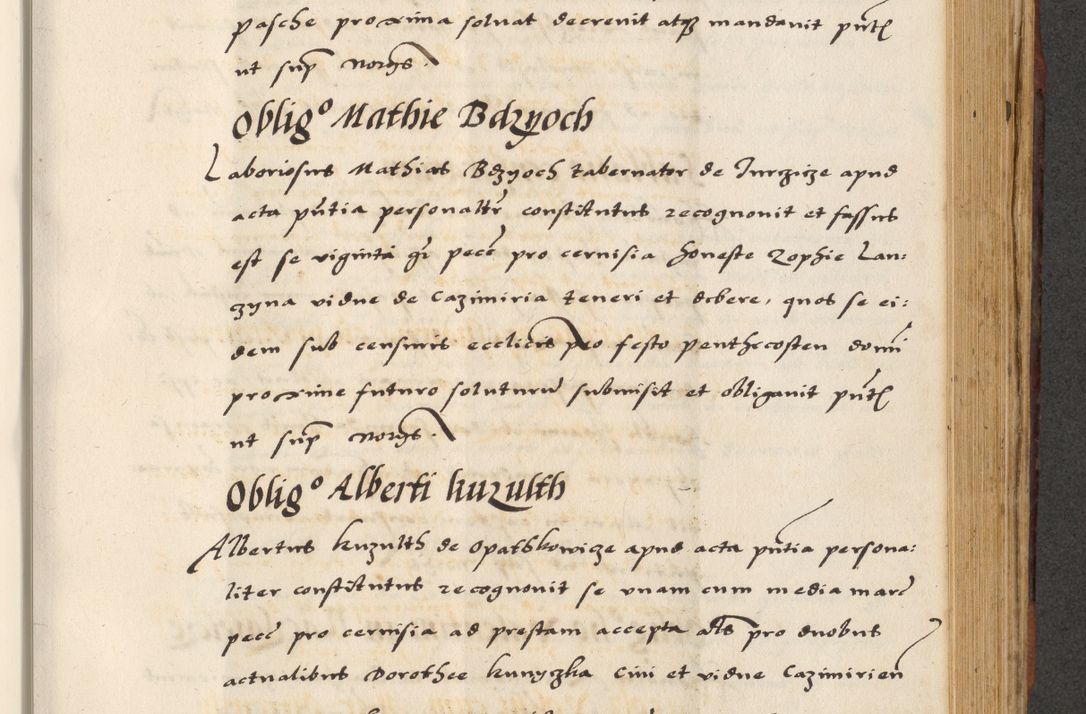 Zdjęcie nr 519 dla obiektu archiwalnego: [A]cta actorum causarum, sententiarum tam diffinitivarum quam interloquutoriarum, obligationum, constitutionum et contractuum coram reverendo patre domino Petro Porembski preposito Osvieczimensi, canonico et officiali generali Cracoviensi de anno Domini millesimo quingentesimo quinguagesimo primo, cuius indictio est nona, pontificatus sanctissimi in Christo patris et domini nostri domini Juliii divina providencia pape tercii, anno secundo, a die et mense infrascriptis feliciter continiantur