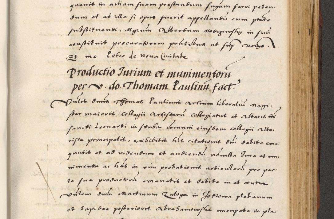 Zdjęcie nr 505 dla obiektu archiwalnego: [A]cta actorum causarum, sententiarum tam diffinitivarum quam interloquutoriarum, obligationum, constitutionum et contractuum coram reverendo patre domino Petro Porembski preposito Osvieczimensi, canonico et officiali generali Cracoviensi de anno Domini millesimo quingentesimo quinguagesimo primo, cuius indictio est nona, pontificatus sanctissimi in Christo patris et domini nostri domini Juliii divina providencia pape tercii, anno secundo, a die et mense infrascriptis feliciter continiantur