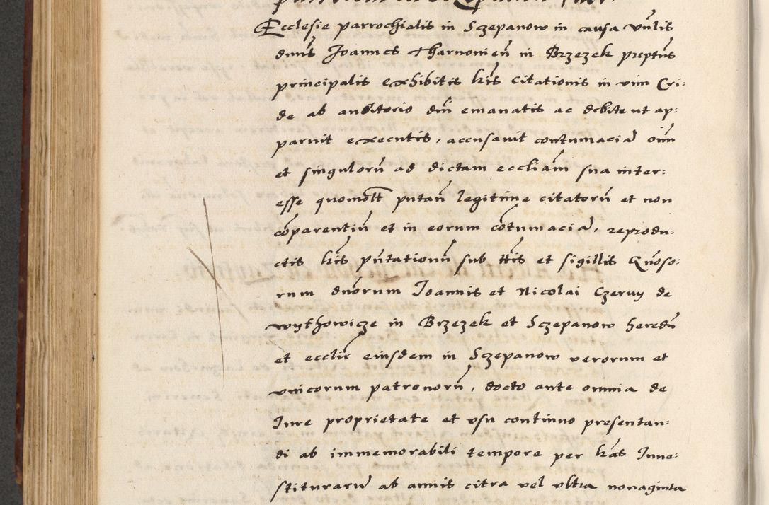 Zdjęcie nr 502 dla obiektu archiwalnego: [A]cta actorum causarum, sententiarum tam diffinitivarum quam interloquutoriarum, obligationum, constitutionum et contractuum coram reverendo patre domino Petro Porembski preposito Osvieczimensi, canonico et officiali generali Cracoviensi de anno Domini millesimo quingentesimo quinguagesimo primo, cuius indictio est nona, pontificatus sanctissimi in Christo patris et domini nostri domini Juliii divina providencia pape tercii, anno secundo, a die et mense infrascriptis feliciter continiantur