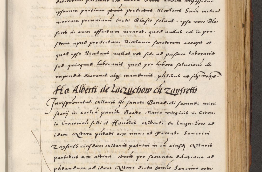 Zdjęcie nr 501 dla obiektu archiwalnego: [A]cta actorum causarum, sententiarum tam diffinitivarum quam interloquutoriarum, obligationum, constitutionum et contractuum coram reverendo patre domino Petro Porembski preposito Osvieczimensi, canonico et officiali generali Cracoviensi de anno Domini millesimo quingentesimo quinguagesimo primo, cuius indictio est nona, pontificatus sanctissimi in Christo patris et domini nostri domini Juliii divina providencia pape tercii, anno secundo, a die et mense infrascriptis feliciter continiantur