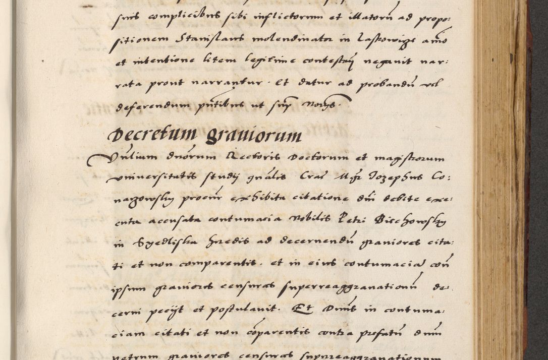 Zdjęcie nr 495 dla obiektu archiwalnego: [A]cta actorum causarum, sententiarum tam diffinitivarum quam interloquutoriarum, obligationum, constitutionum et contractuum coram reverendo patre domino Petro Porembski preposito Osvieczimensi, canonico et officiali generali Cracoviensi de anno Domini millesimo quingentesimo quinguagesimo primo, cuius indictio est nona, pontificatus sanctissimi in Christo patris et domini nostri domini Juliii divina providencia pape tercii, anno secundo, a die et mense infrascriptis feliciter continiantur