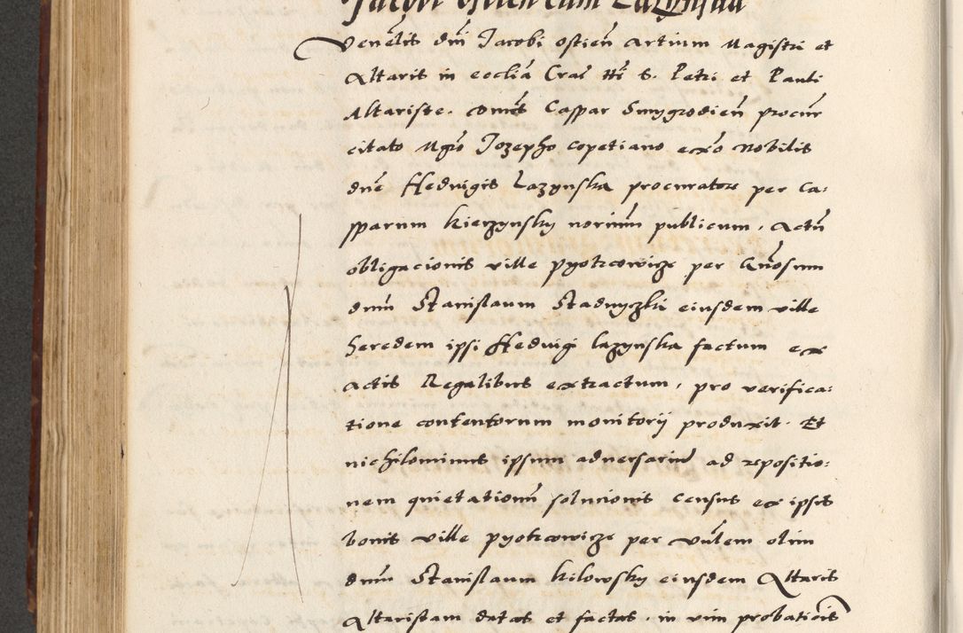 Zdjęcie nr 494 dla obiektu archiwalnego: [A]cta actorum causarum, sententiarum tam diffinitivarum quam interloquutoriarum, obligationum, constitutionum et contractuum coram reverendo patre domino Petro Porembski preposito Osvieczimensi, canonico et officiali generali Cracoviensi de anno Domini millesimo quingentesimo quinguagesimo primo, cuius indictio est nona, pontificatus sanctissimi in Christo patris et domini nostri domini Juliii divina providencia pape tercii, anno secundo, a die et mense infrascriptis feliciter continiantur