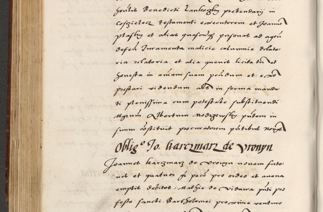 Zdjęcie nr 490 dla obiektu archiwalnego: [A]cta actorum causarum, sententiarum tam diffinitivarum quam interloquutoriarum, obligationum, constitutionum et contractuum coram reverendo patre domino Petro Porembski preposito Osvieczimensi, canonico et officiali generali Cracoviensi de anno Domini millesimo quingentesimo quinguagesimo primo, cuius indictio est nona, pontificatus sanctissimi in Christo patris et domini nostri domini Juliii divina providencia pape tercii, anno secundo, a die et mense infrascriptis feliciter continiantur