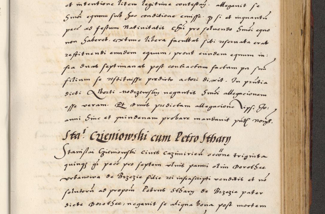 Zdjęcie nr 483 dla obiektu archiwalnego: [A]cta actorum causarum, sententiarum tam diffinitivarum quam interloquutoriarum, obligationum, constitutionum et contractuum coram reverendo patre domino Petro Porembski preposito Osvieczimensi, canonico et officiali generali Cracoviensi de anno Domini millesimo quingentesimo quinguagesimo primo, cuius indictio est nona, pontificatus sanctissimi in Christo patris et domini nostri domini Juliii divina providencia pape tercii, anno secundo, a die et mense infrascriptis feliciter continiantur