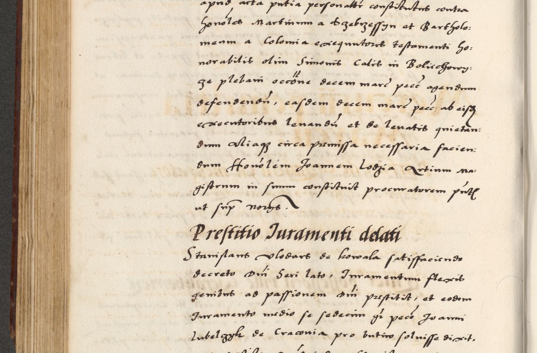 Zdjęcie nr 480 dla obiektu archiwalnego: [A]cta actorum causarum, sententiarum tam diffinitivarum quam interloquutoriarum, obligationum, constitutionum et contractuum coram reverendo patre domino Petro Porembski preposito Osvieczimensi, canonico et officiali generali Cracoviensi de anno Domini millesimo quingentesimo quinguagesimo primo, cuius indictio est nona, pontificatus sanctissimi in Christo patris et domini nostri domini Juliii divina providencia pape tercii, anno secundo, a die et mense infrascriptis feliciter continiantur