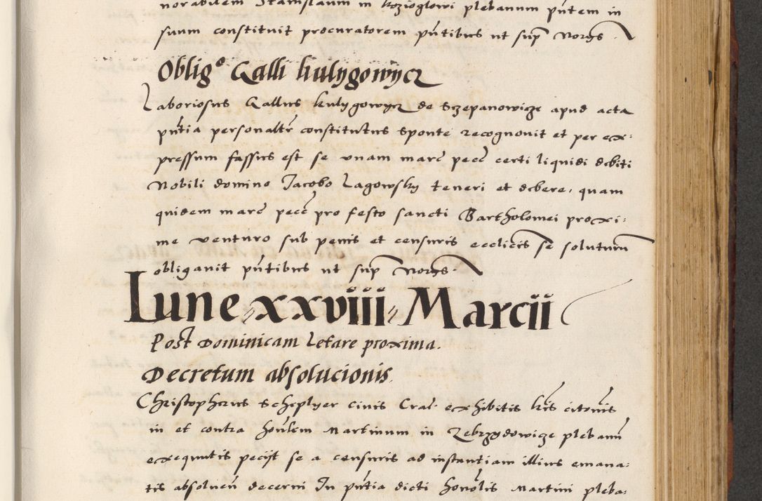 Zdjęcie nr 465 dla obiektu archiwalnego: [A]cta actorum causarum, sententiarum tam diffinitivarum quam interloquutoriarum, obligationum, constitutionum et contractuum coram reverendo patre domino Petro Porembski preposito Osvieczimensi, canonico et officiali generali Cracoviensi de anno Domini millesimo quingentesimo quinguagesimo primo, cuius indictio est nona, pontificatus sanctissimi in Christo patris et domini nostri domini Juliii divina providencia pape tercii, anno secundo, a die et mense infrascriptis feliciter continiantur