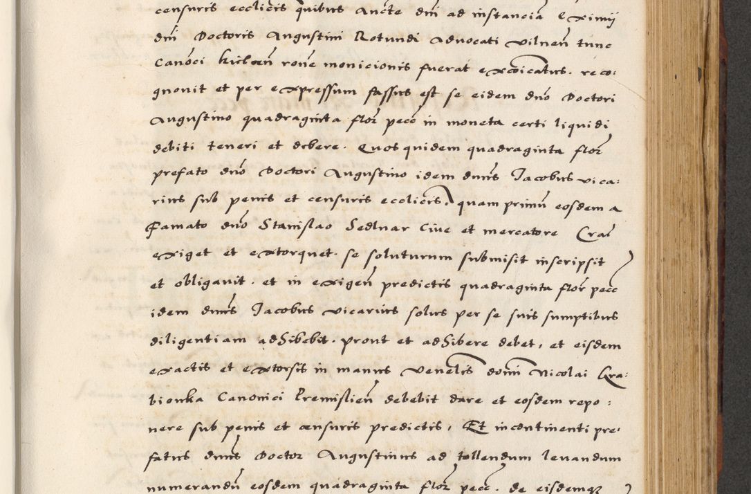 Zdjęcie nr 463 dla obiektu archiwalnego: [A]cta actorum causarum, sententiarum tam diffinitivarum quam interloquutoriarum, obligationum, constitutionum et contractuum coram reverendo patre domino Petro Porembski preposito Osvieczimensi, canonico et officiali generali Cracoviensi de anno Domini millesimo quingentesimo quinguagesimo primo, cuius indictio est nona, pontificatus sanctissimi in Christo patris et domini nostri domini Juliii divina providencia pape tercii, anno secundo, a die et mense infrascriptis feliciter continiantur