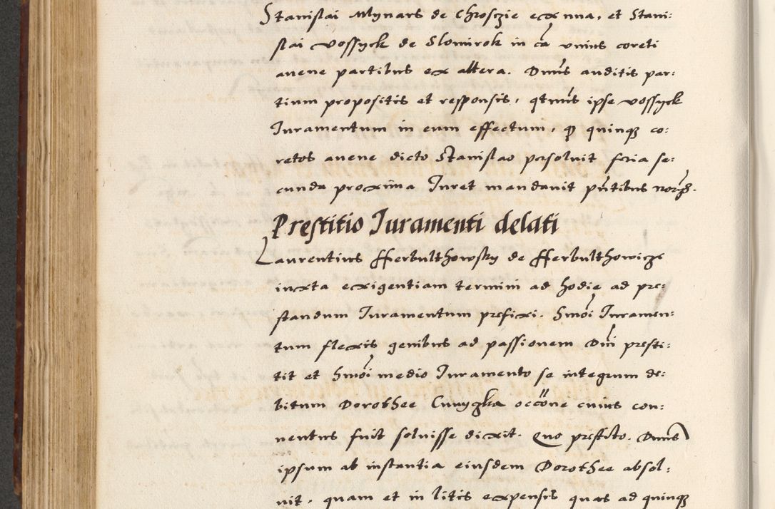 Zdjęcie nr 452 dla obiektu archiwalnego: [A]cta actorum causarum, sententiarum tam diffinitivarum quam interloquutoriarum, obligationum, constitutionum et contractuum coram reverendo patre domino Petro Porembski preposito Osvieczimensi, canonico et officiali generali Cracoviensi de anno Domini millesimo quingentesimo quinguagesimo primo, cuius indictio est nona, pontificatus sanctissimi in Christo patris et domini nostri domini Juliii divina providencia pape tercii, anno secundo, a die et mense infrascriptis feliciter continiantur