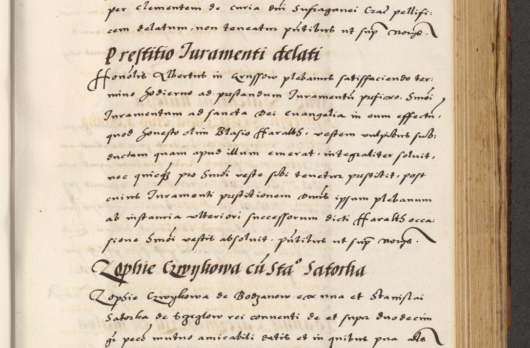 Zdjęcie nr 449 dla obiektu archiwalnego: [A]cta actorum causarum, sententiarum tam diffinitivarum quam interloquutoriarum, obligationum, constitutionum et contractuum coram reverendo patre domino Petro Porembski preposito Osvieczimensi, canonico et officiali generali Cracoviensi de anno Domini millesimo quingentesimo quinguagesimo primo, cuius indictio est nona, pontificatus sanctissimi in Christo patris et domini nostri domini Juliii divina providencia pape tercii, anno secundo, a die et mense infrascriptis feliciter continiantur