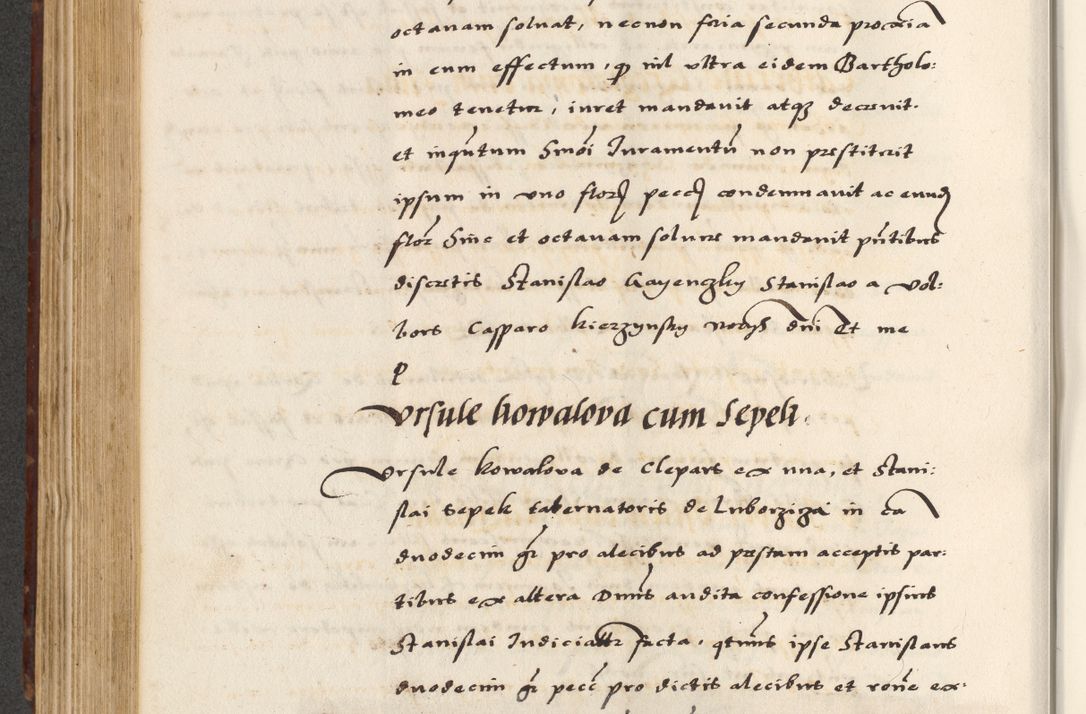 Zdjęcie nr 446 dla obiektu archiwalnego: [A]cta actorum causarum, sententiarum tam diffinitivarum quam interloquutoriarum, obligationum, constitutionum et contractuum coram reverendo patre domino Petro Porembski preposito Osvieczimensi, canonico et officiali generali Cracoviensi de anno Domini millesimo quingentesimo quinguagesimo primo, cuius indictio est nona, pontificatus sanctissimi in Christo patris et domini nostri domini Juliii divina providencia pape tercii, anno secundo, a die et mense infrascriptis feliciter continiantur