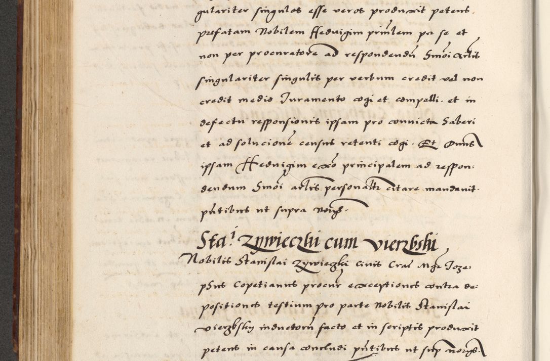 Zdjęcie nr 444 dla obiektu archiwalnego: [A]cta actorum causarum, sententiarum tam diffinitivarum quam interloquutoriarum, obligationum, constitutionum et contractuum coram reverendo patre domino Petro Porembski preposito Osvieczimensi, canonico et officiali generali Cracoviensi de anno Domini millesimo quingentesimo quinguagesimo primo, cuius indictio est nona, pontificatus sanctissimi in Christo patris et domini nostri domini Juliii divina providencia pape tercii, anno secundo, a die et mense infrascriptis feliciter continiantur