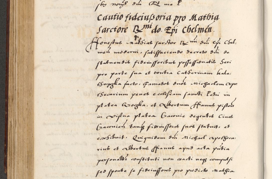 Zdjęcie nr 438 dla obiektu archiwalnego: [A]cta actorum causarum, sententiarum tam diffinitivarum quam interloquutoriarum, obligationum, constitutionum et contractuum coram reverendo patre domino Petro Porembski preposito Osvieczimensi, canonico et officiali generali Cracoviensi de anno Domini millesimo quingentesimo quinguagesimo primo, cuius indictio est nona, pontificatus sanctissimi in Christo patris et domini nostri domini Juliii divina providencia pape tercii, anno secundo, a die et mense infrascriptis feliciter continiantur