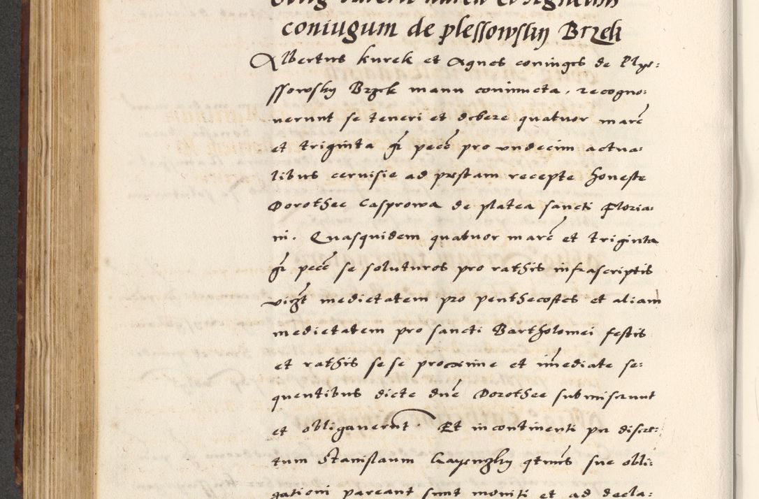 Zdjęcie nr 430 dla obiektu archiwalnego: [A]cta actorum causarum, sententiarum tam diffinitivarum quam interloquutoriarum, obligationum, constitutionum et contractuum coram reverendo patre domino Petro Porembski preposito Osvieczimensi, canonico et officiali generali Cracoviensi de anno Domini millesimo quingentesimo quinguagesimo primo, cuius indictio est nona, pontificatus sanctissimi in Christo patris et domini nostri domini Juliii divina providencia pape tercii, anno secundo, a die et mense infrascriptis feliciter continiantur