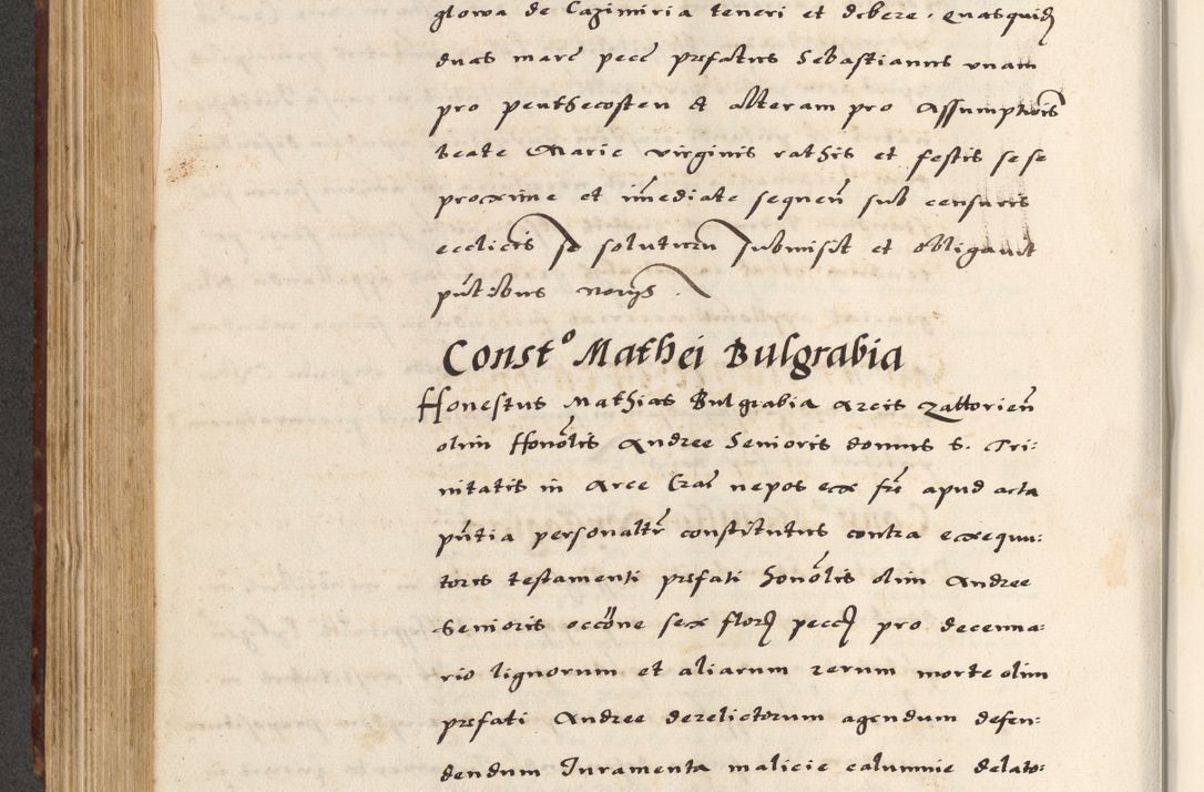 Zdjęcie nr 424 dla obiektu archiwalnego: [A]cta actorum causarum, sententiarum tam diffinitivarum quam interloquutoriarum, obligationum, constitutionum et contractuum coram reverendo patre domino Petro Porembski preposito Osvieczimensi, canonico et officiali generali Cracoviensi de anno Domini millesimo quingentesimo quinguagesimo primo, cuius indictio est nona, pontificatus sanctissimi in Christo patris et domini nostri domini Juliii divina providencia pape tercii, anno secundo, a die et mense infrascriptis feliciter continiantur