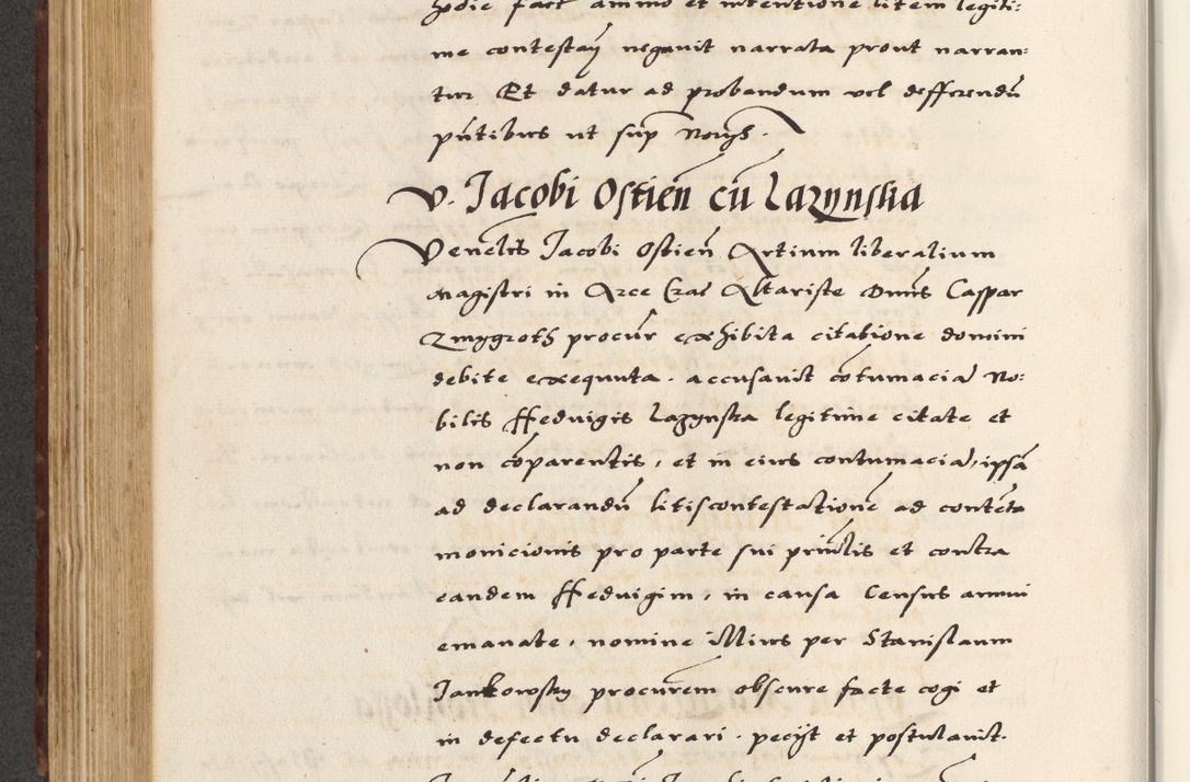 Zdjęcie nr 422 dla obiektu archiwalnego: [A]cta actorum causarum, sententiarum tam diffinitivarum quam interloquutoriarum, obligationum, constitutionum et contractuum coram reverendo patre domino Petro Porembski preposito Osvieczimensi, canonico et officiali generali Cracoviensi de anno Domini millesimo quingentesimo quinguagesimo primo, cuius indictio est nona, pontificatus sanctissimi in Christo patris et domini nostri domini Juliii divina providencia pape tercii, anno secundo, a die et mense infrascriptis feliciter continiantur