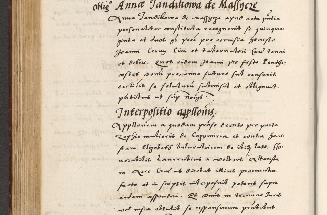 Zdjęcie nr 420 dla obiektu archiwalnego: [A]cta actorum causarum, sententiarum tam diffinitivarum quam interloquutoriarum, obligationum, constitutionum et contractuum coram reverendo patre domino Petro Porembski preposito Osvieczimensi, canonico et officiali generali Cracoviensi de anno Domini millesimo quingentesimo quinguagesimo primo, cuius indictio est nona, pontificatus sanctissimi in Christo patris et domini nostri domini Juliii divina providencia pape tercii, anno secundo, a die et mense infrascriptis feliciter continiantur