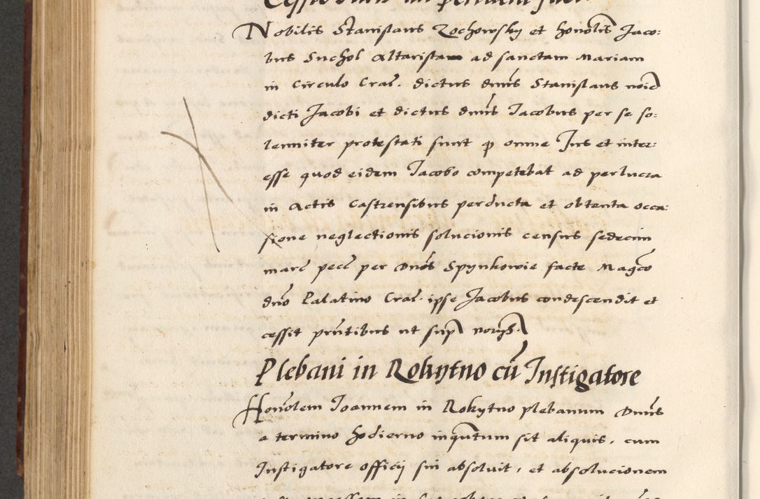 Zdjęcie nr 608 dla obiektu archiwalnego: [A]cta actorum causarum, sententiarum tam diffinitivarum quam interloquutoriarum, obligationum, constitutionum et contractuum coram reverendo patre domino Petro Porembski preposito Osvieczimensi, canonico et officiali generali Cracoviensi de anno Domini millesimo quingentesimo quinguagesimo primo, cuius indictio est nona, pontificatus sanctissimi in Christo patris et domini nostri domini Juliii divina providencia pape tercii, anno secundo, a die et mense infrascriptis feliciter continiantur