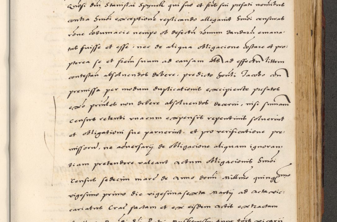 Zdjęcie nr 607 dla obiektu archiwalnego: [A]cta actorum causarum, sententiarum tam diffinitivarum quam interloquutoriarum, obligationum, constitutionum et contractuum coram reverendo patre domino Petro Porembski preposito Osvieczimensi, canonico et officiali generali Cracoviensi de anno Domini millesimo quingentesimo quinguagesimo primo, cuius indictio est nona, pontificatus sanctissimi in Christo patris et domini nostri domini Juliii divina providencia pape tercii, anno secundo, a die et mense infrascriptis feliciter continiantur